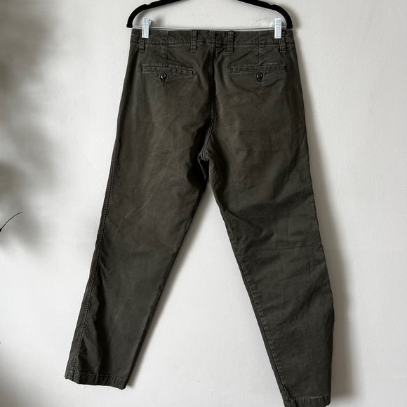 Gap plaid flannel lined chinos pants olive green mens 32 x 32 - Picture 6 of 9